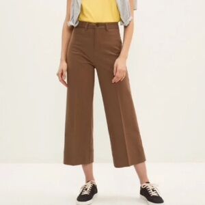 Frank and Oak Josephine Wide Leg pants size 14 dark beige